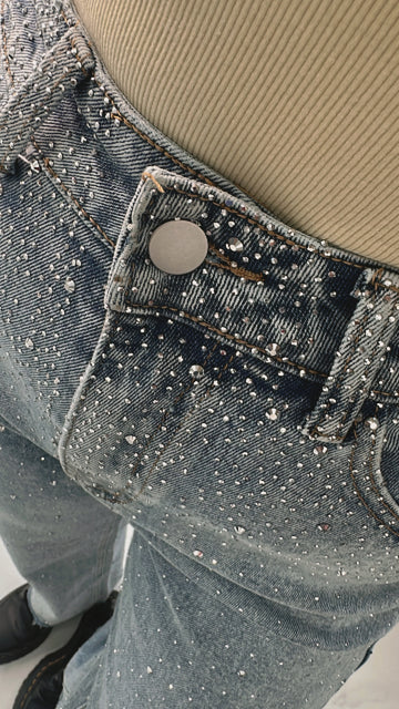 JEANS BRILL BLU