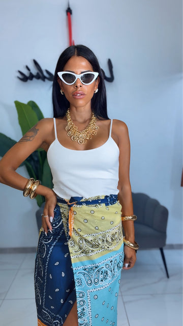 Top Basic con Bretelle Sottili - Bianco