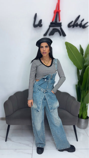 Maglia Crop Righe
