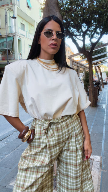Maglia Super Over con Spalline - Beige