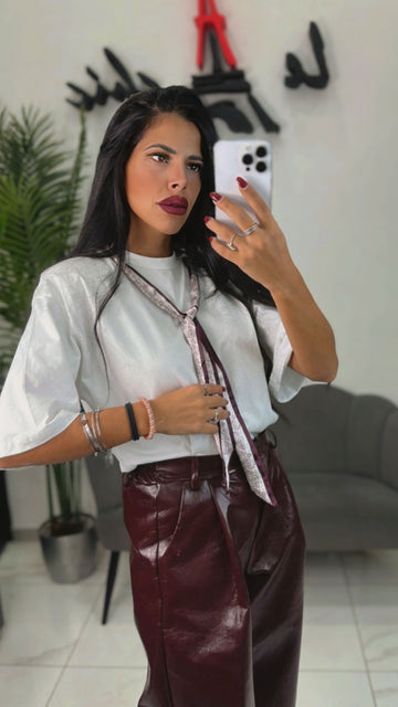 T-Shirt foulard bordeaux