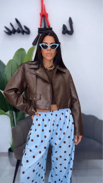 Chiodo Crop - Marrone