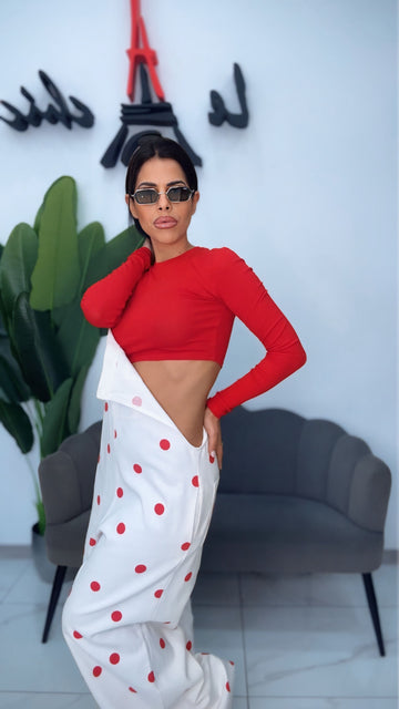 Maglia Crop Lumina Rossa