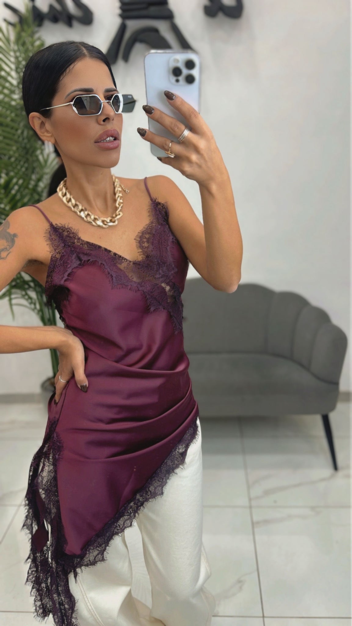 Abito Lingerie Bordeaux