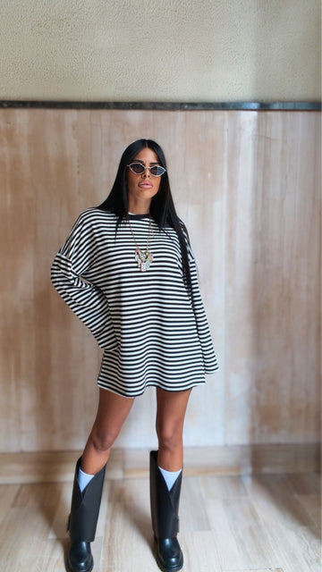 Maglia Over a Righe