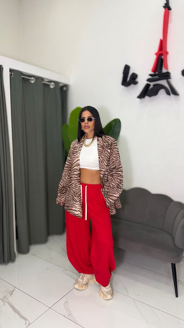 Pantalone Tuta Balloon - Rosso