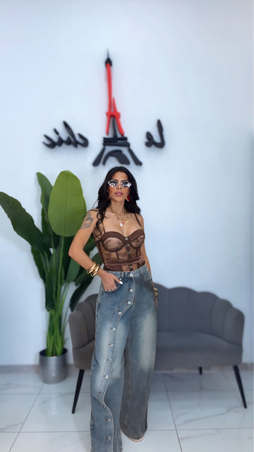 Jeans Bottoni Vintage