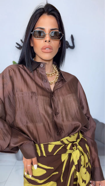 Camicia Velata - Marrone