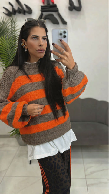 Pull Fango e Arancio