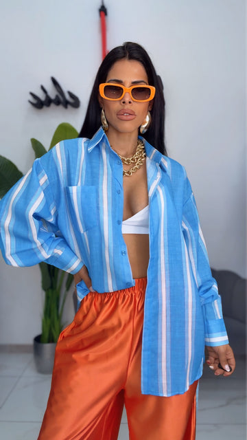 Camicia Over “Sky Stripes”