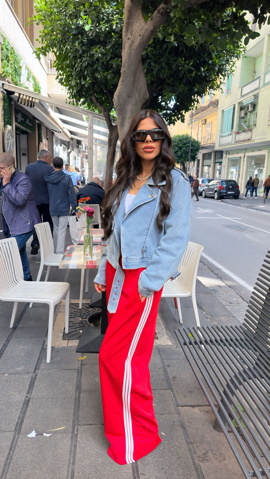 PANTALONE BANDA ROSSO