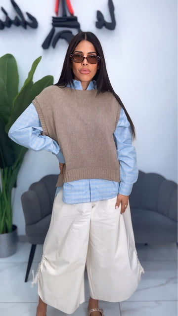 Gilet in Filo - Fango