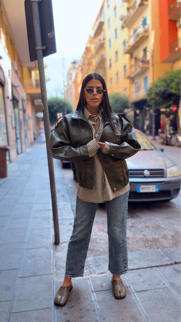 Giubbino Ecopelle Bomber