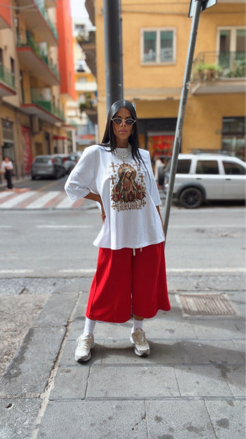 Bermuda Over Sporty - Rosso