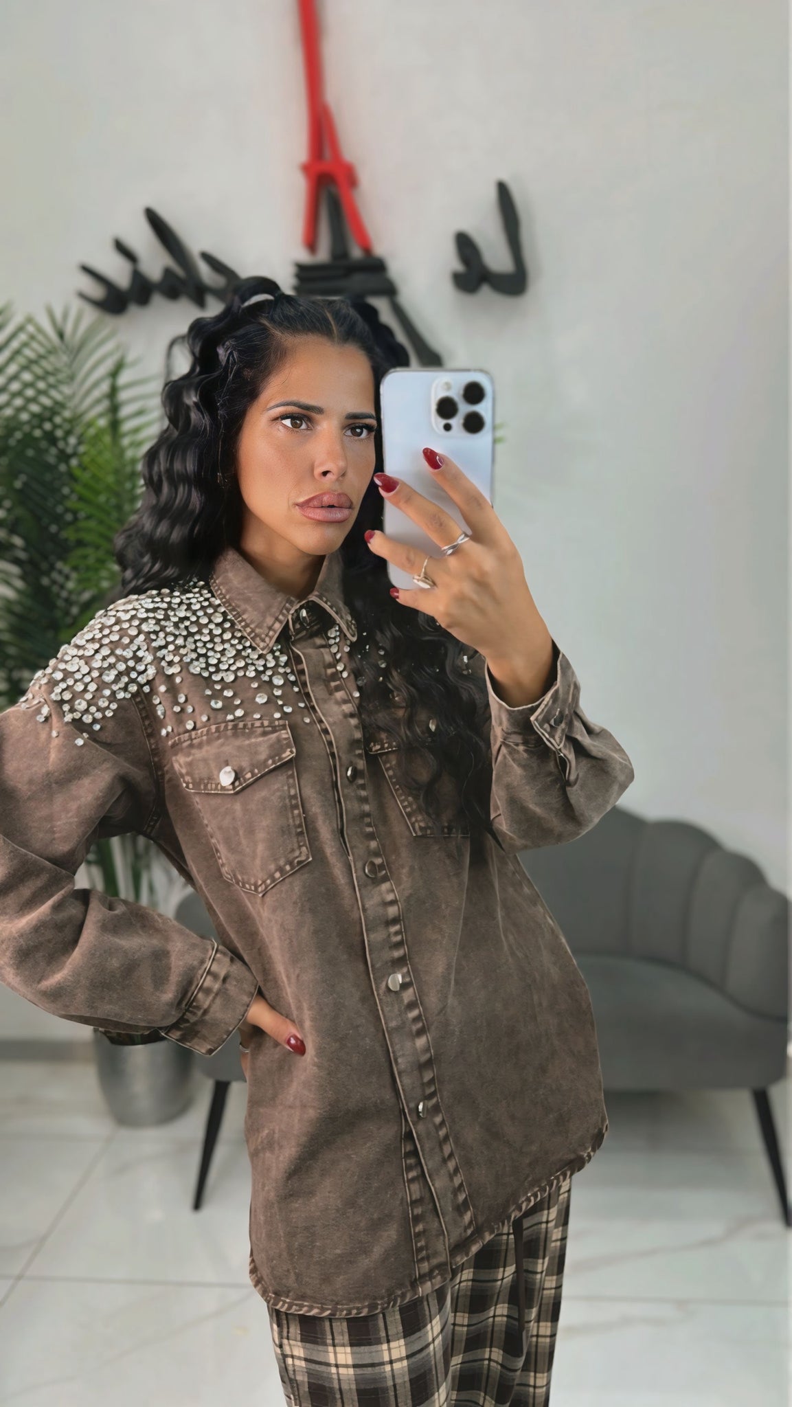 Camicia Jeans M. con pietre