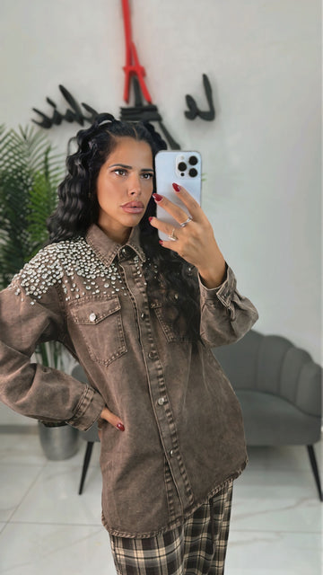 Camicia Jeans M. con pietre