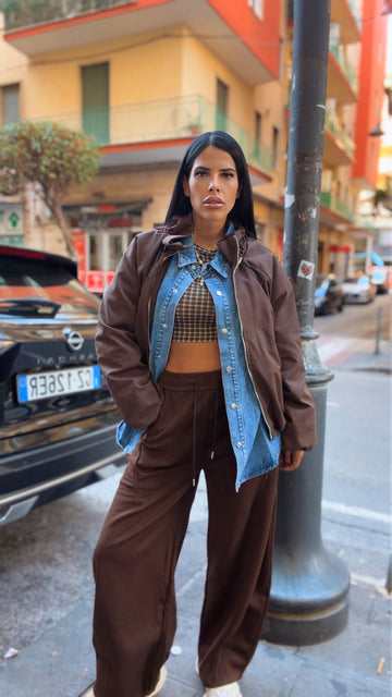 Pantalone Tuta Balloon - Marrone