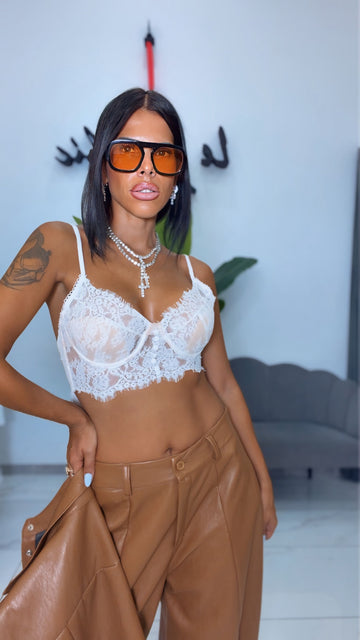 Bralette Pizzo - Bianco