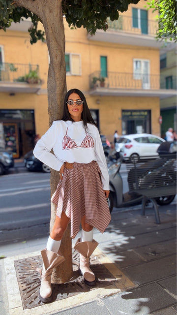 Gonna effetto Camicia - Bordeaux