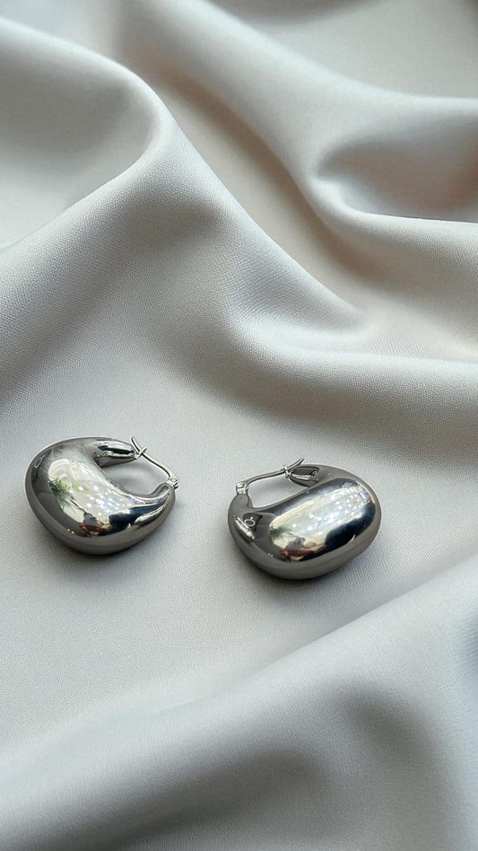 Orecchini Bombato Rettangolare