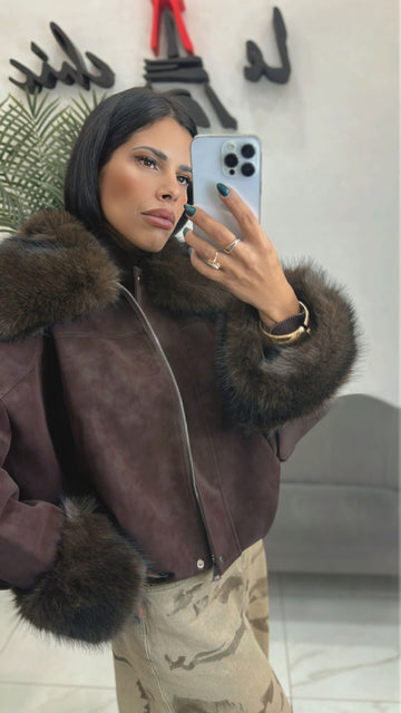 Giubbotto Dafne Marrone