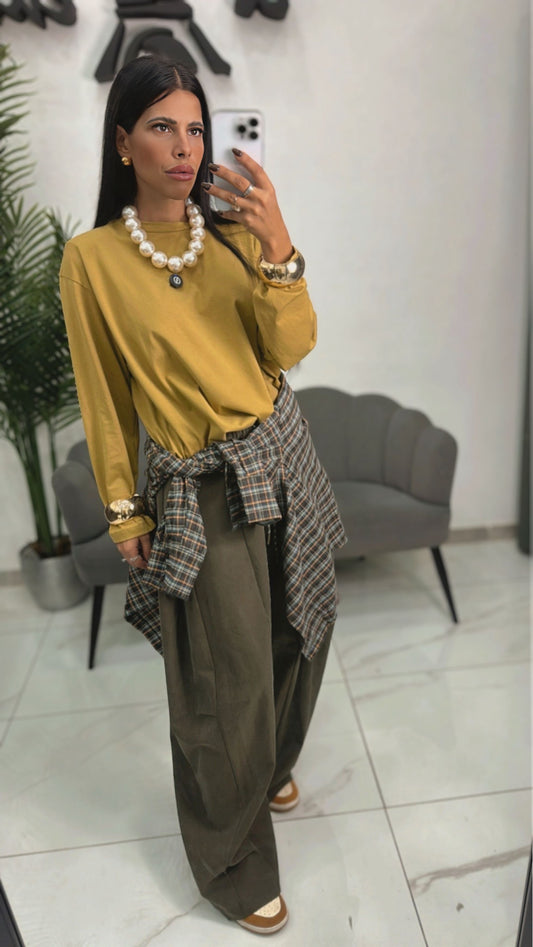 Maglia Over con Spallina