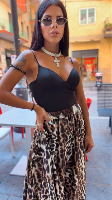 Top Essential con Coppe - Nero