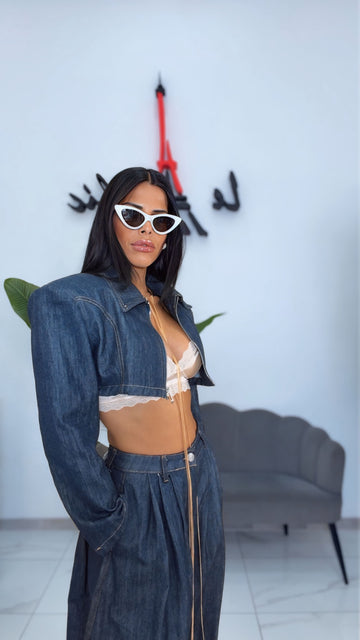 Giacchetto Cropped Denim