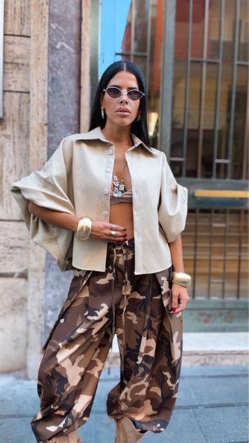 Camicia Ecopelle - Beige