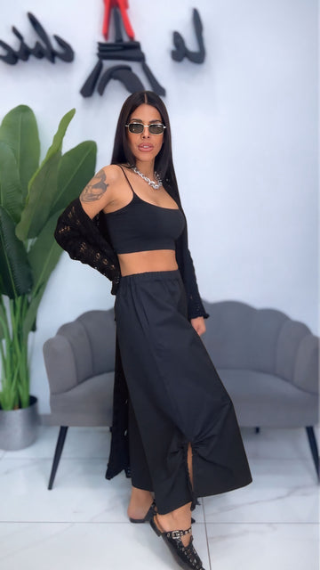 Pantalone 3/4 - Nero