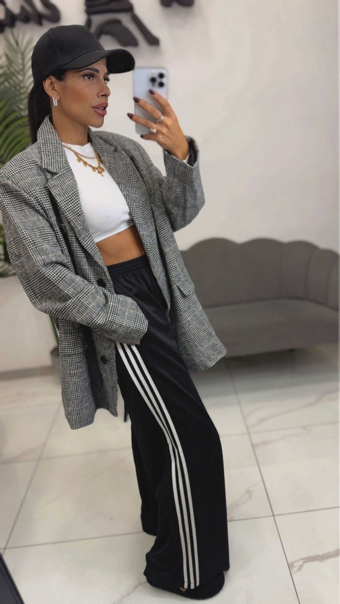 Pantalone Tuta Nero banda bianca