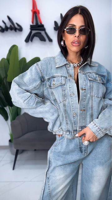 Giacca in jeans crop