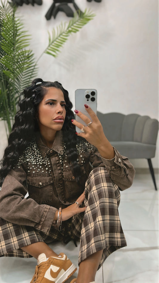 Camicia Jeans M. con pietre