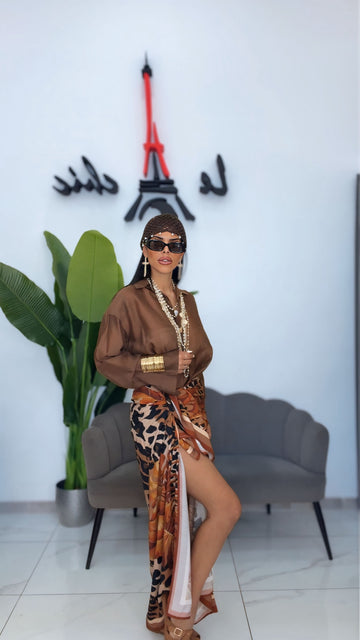 Pareo Animalier Lumina - Marrone
