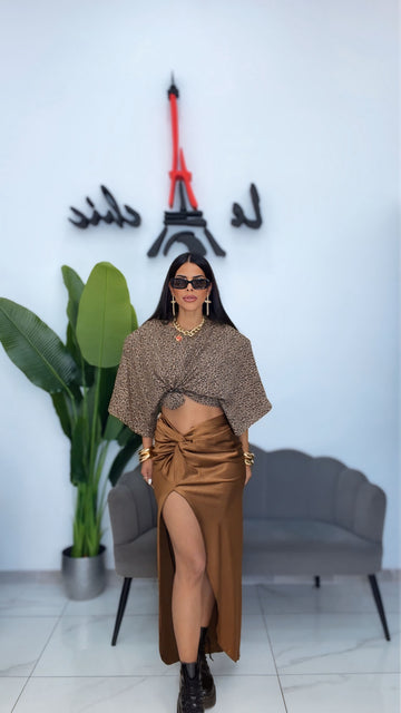 Gonna Satin Drappeggiata - Bronzo