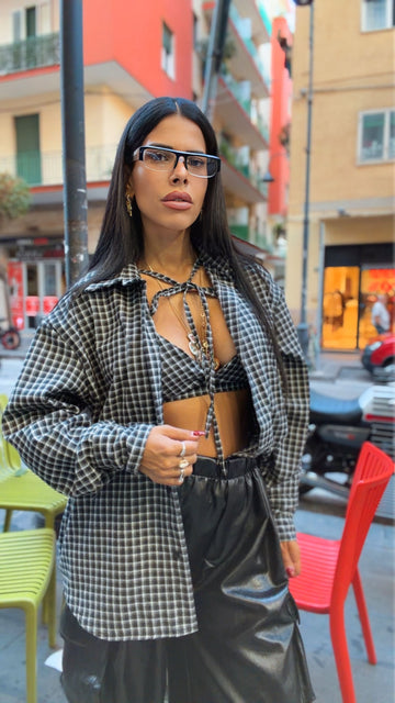 Set Camicia + Top Check