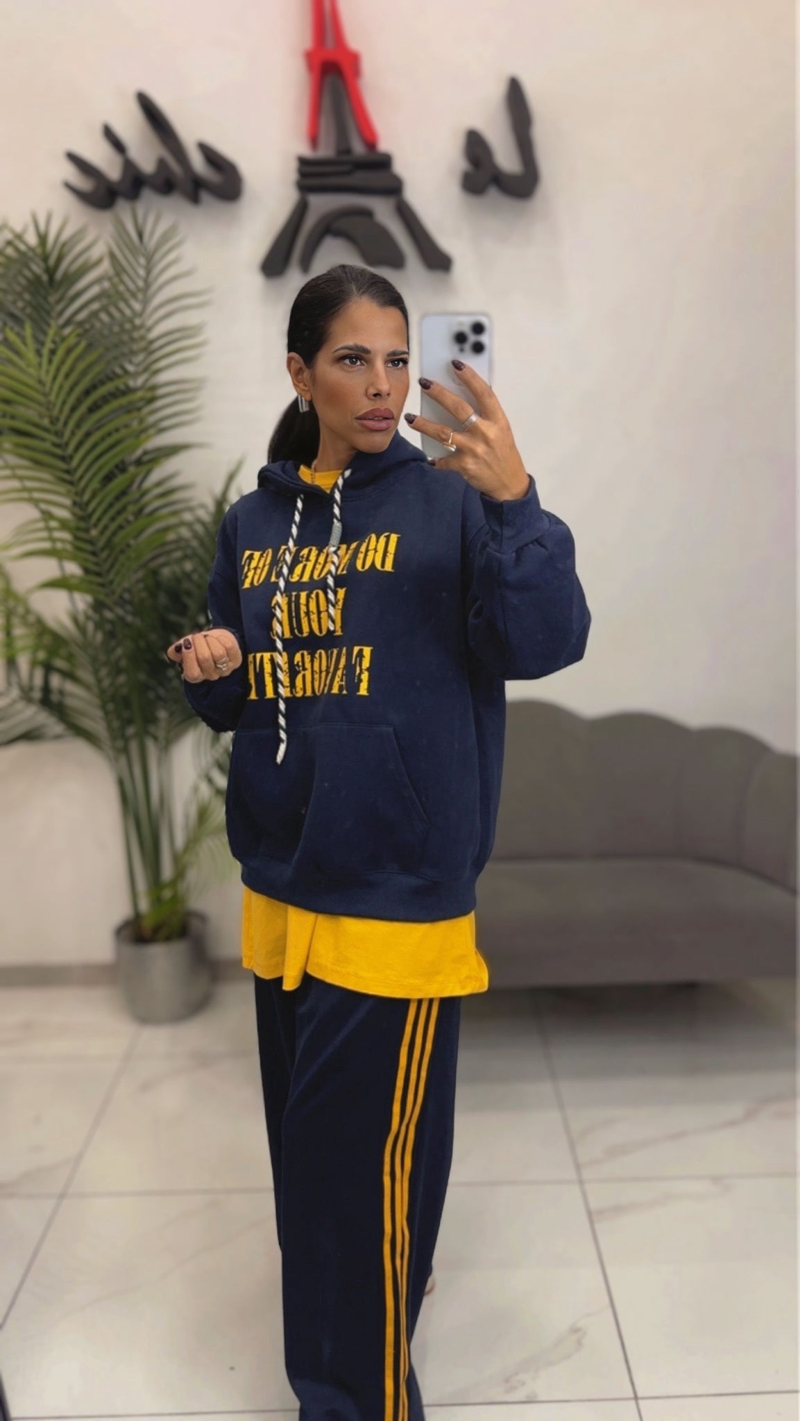 Pantalone Tuta Blu banda Gialla