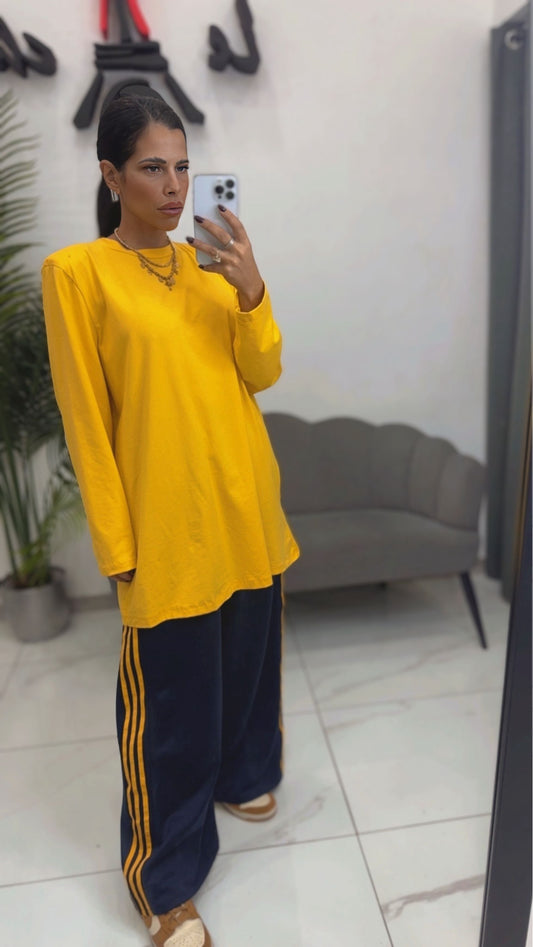 Pantalone Tuta Blu banda Gialla