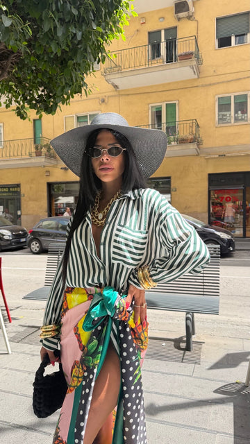 Camicia Righe - Verde