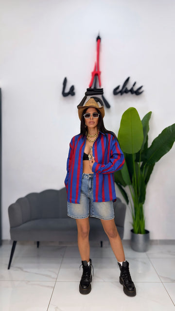 Camicia Righe - Blu