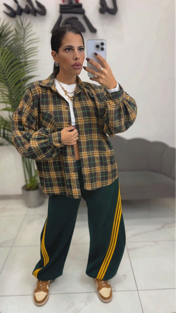 Camicia Scozzese Verde e Giallo