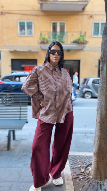 Pantalone Tuta Balloon - Bordeaux
