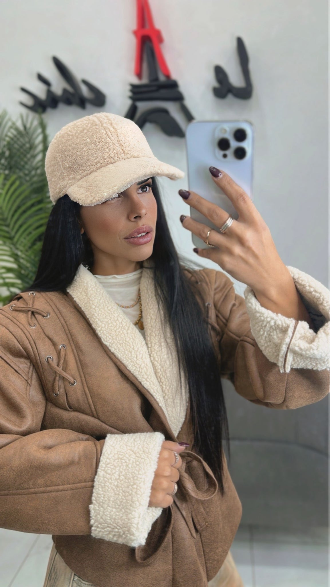 Cappello con Visiera in Lana