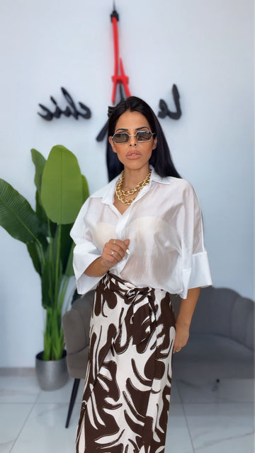 Camicia Velata 3/4 - Bianca