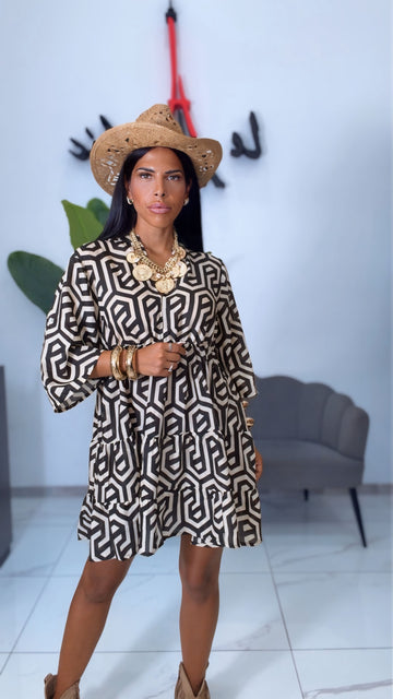 Abito Geometric Chic