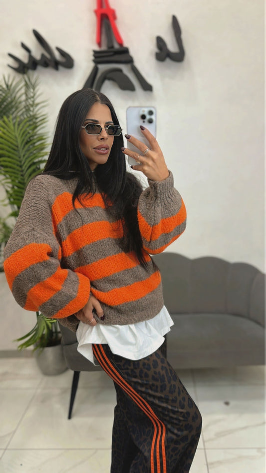 Pull Fango e Arancio