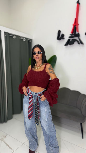 Completo Top e Cardigan in Lana