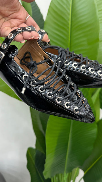 Mules Stringato Nero
