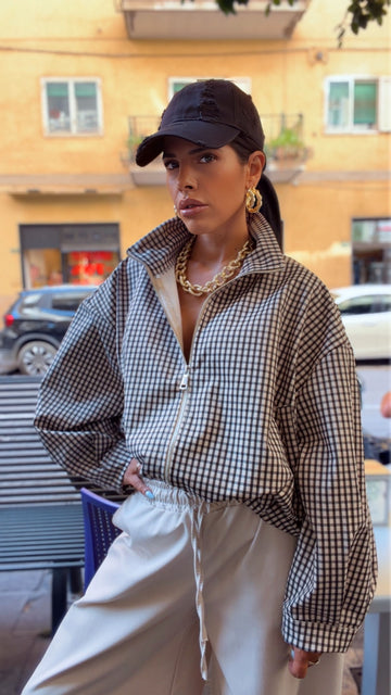 Giubbino Check Over - Nero