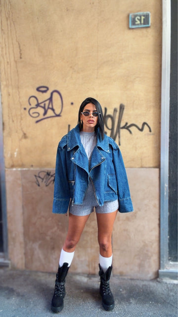 Giacca Over Jeans Scuro